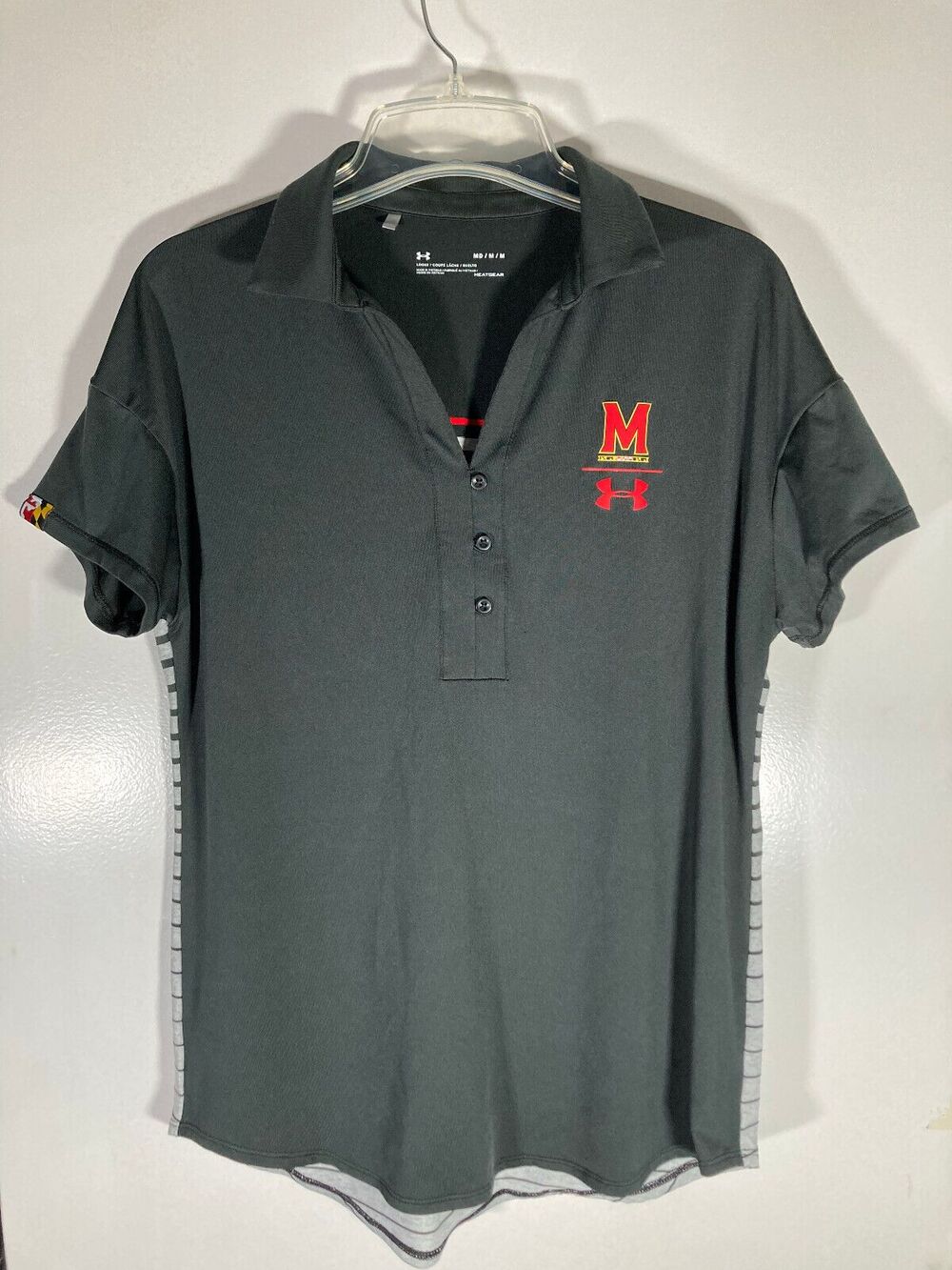 Under Armour • Maryland Terrapins • Women's Black Polo Shirt (M) • Performance